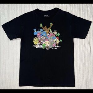 GK Black Graphic T-Shirt with Bold Logo